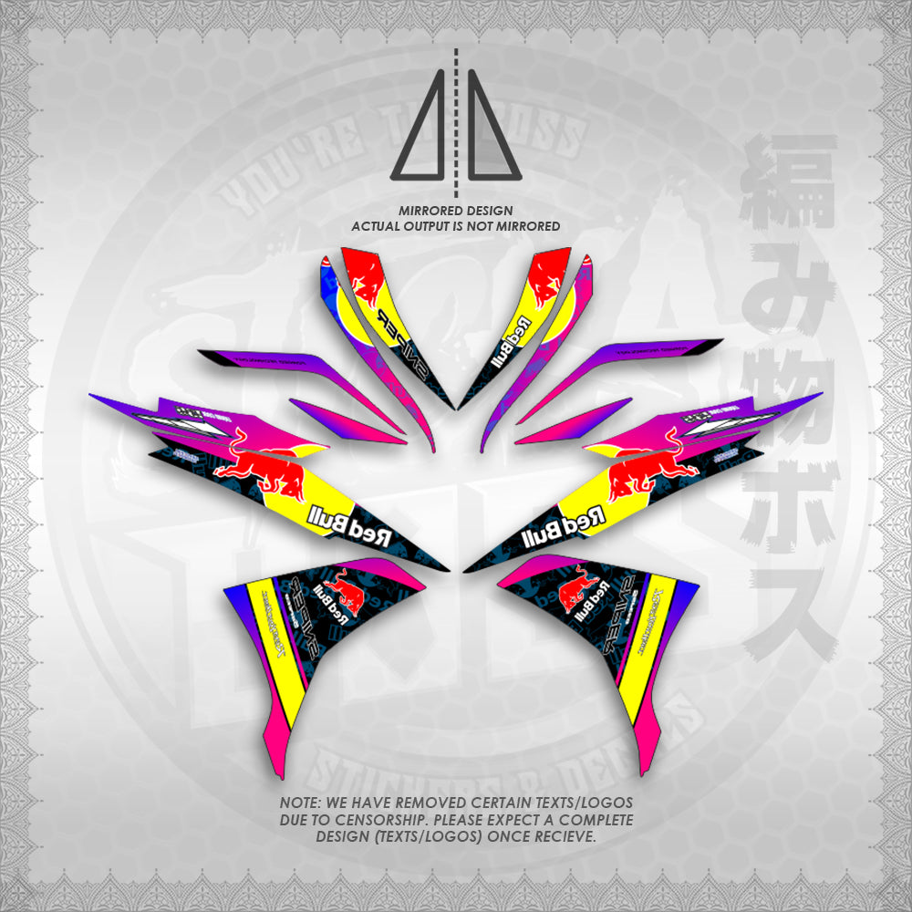 STICKER DECALS for SNIPER 135 MX (S135REBUIN)By STICKABOSS (SOFIE LAMINATED WATERPROOF)