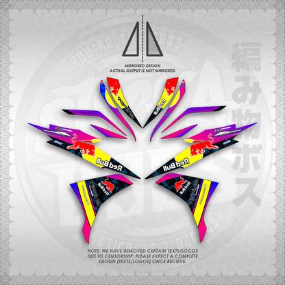 STICKER DECALS for SNIPER 135 MX (S135REBUIN)By STICKABOSS (SOFIE LAMINATED WATERPROOF)