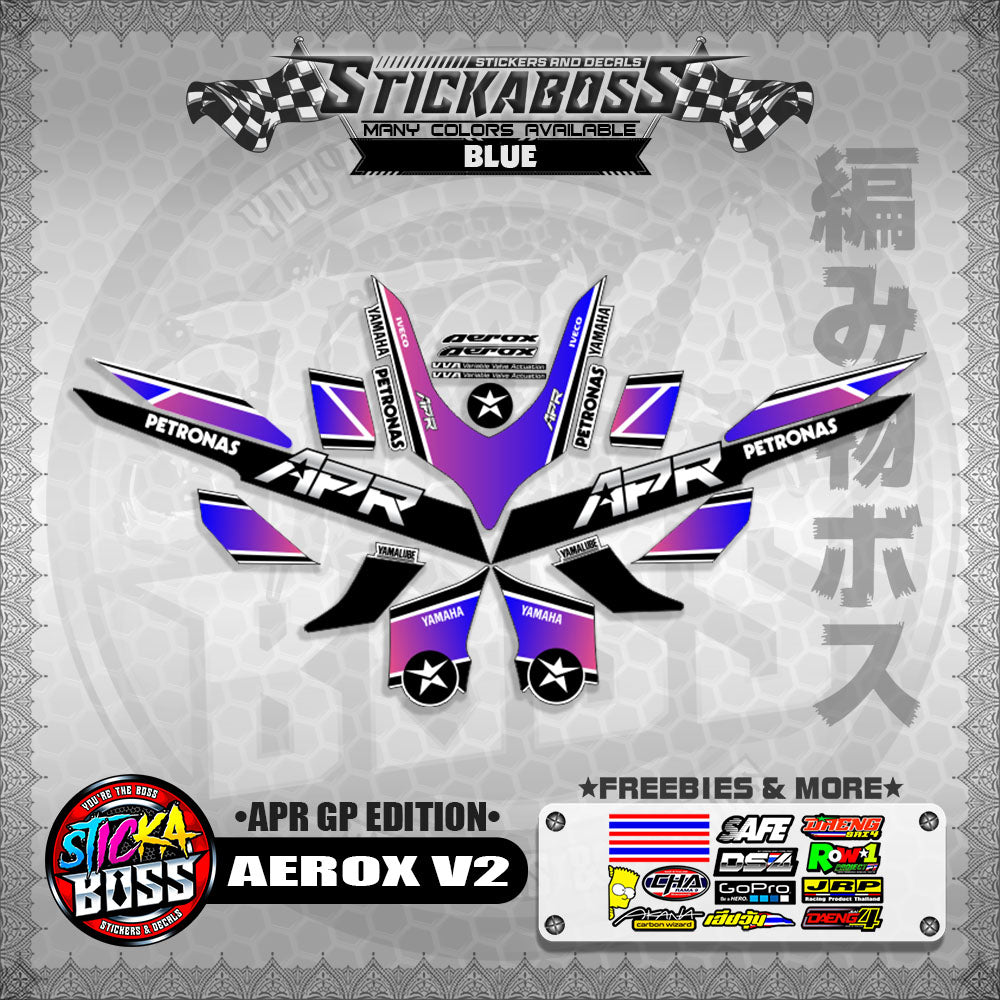 AEROX V2 STICKER DECALS ( APR GP EDITION )【WITH FREEBIES】
