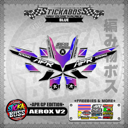 AEROX V2 STICKER DECALS ( APR GP EDITION )【WITH FREEBIES】