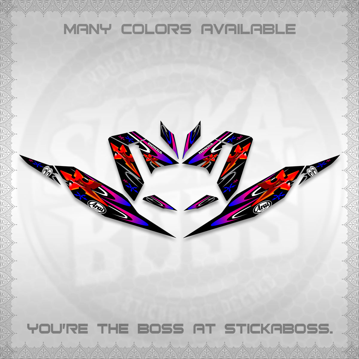CLICK 125 V4 DECALS (2026 ARAI STAR RACING DESIGN) STICKER DECALS By STICKABOSS