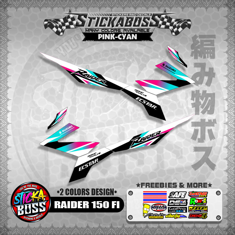 RAIDER 150 FI MALAYSIAN STICKER DECALS ( 2 COLORS DESIGN  )【WITH FREEBIES】