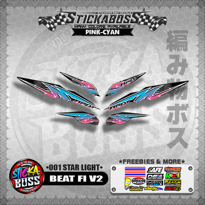 BEAT FI V2 STICKER DECALS ( 001 STAR LIGHT )【WITH FREEBIES】