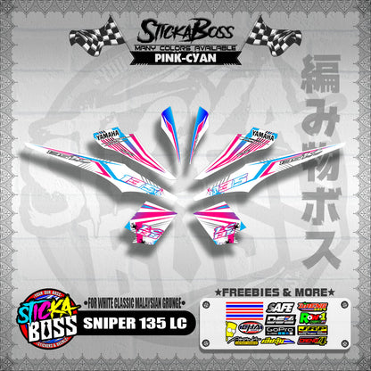 SNIPER 135 LC DECALS ( FOR WHITE CLASSIC MALAYSIAN GRUNGE )【WITH FREEBIES】