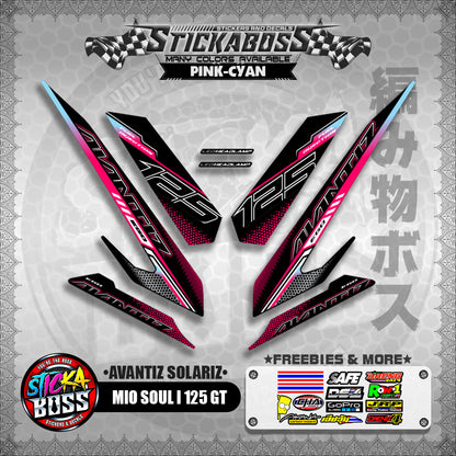 MIO SOUL I 125 GT STICKER DECALS ( AVANTIZ SOLARIZ )【WITH FREEBIES】