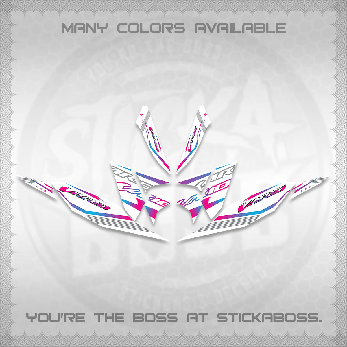 CLICK 125 V4 VARIO DECALS (2026 WHITE EDITION DESIGN) STICKER KITS By STICKABOSS