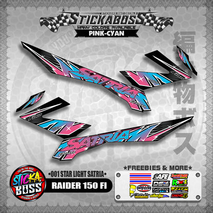 RAIDER 150 FI STICKER DECALS ( 001 START LIGHT SATRIA )【WITH FREEBIES】