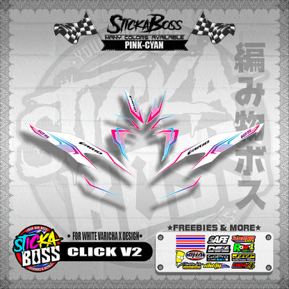 CLICK V2 DECALS ( FOR WHITE VARICHA X DESIGN )【WITH FREEBIES】