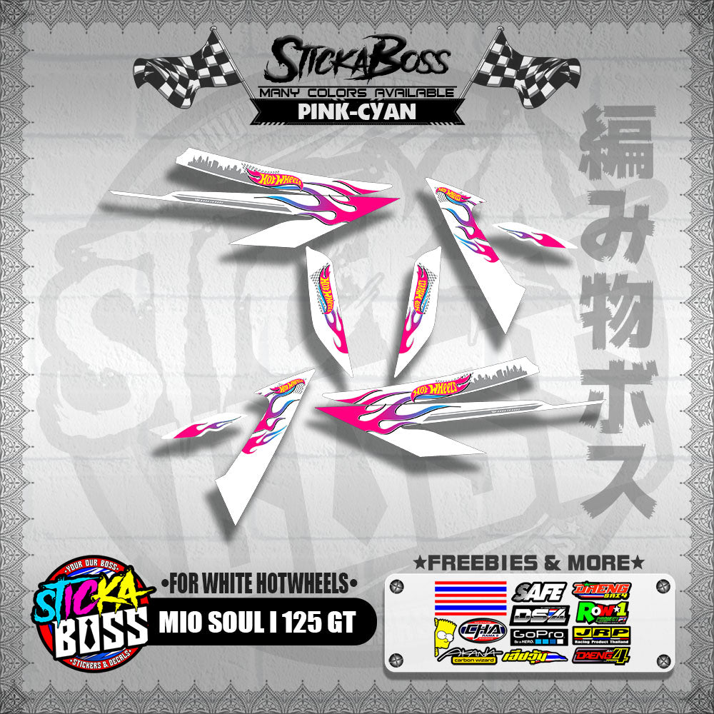 MIO SOUL I 125 GT DECALS ( FOR WHITE HOTWHEELS )【WITH FREEBIES】