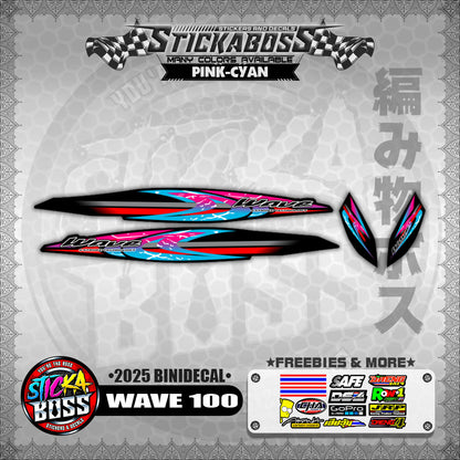 WAVE 100 STICKER DECALS ( 2025 BINIDECAL )【WITH FREEBIES】