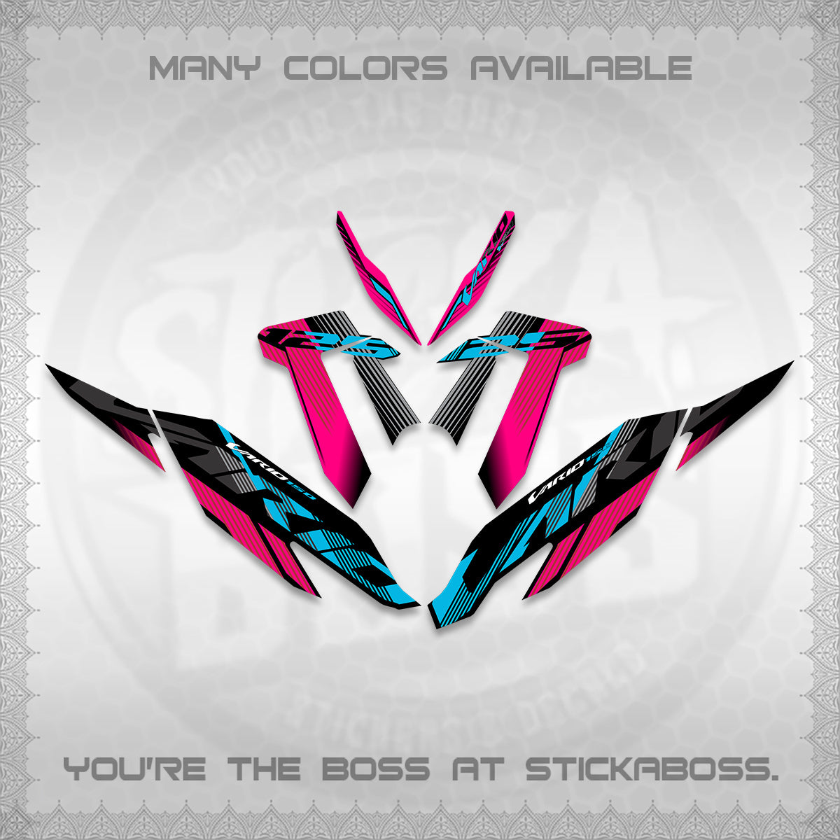 CLICK 125 V4 MALAYSIAN VARIO DECALS (2020 DESIGN) STICKER DECALS By STICKABOSS