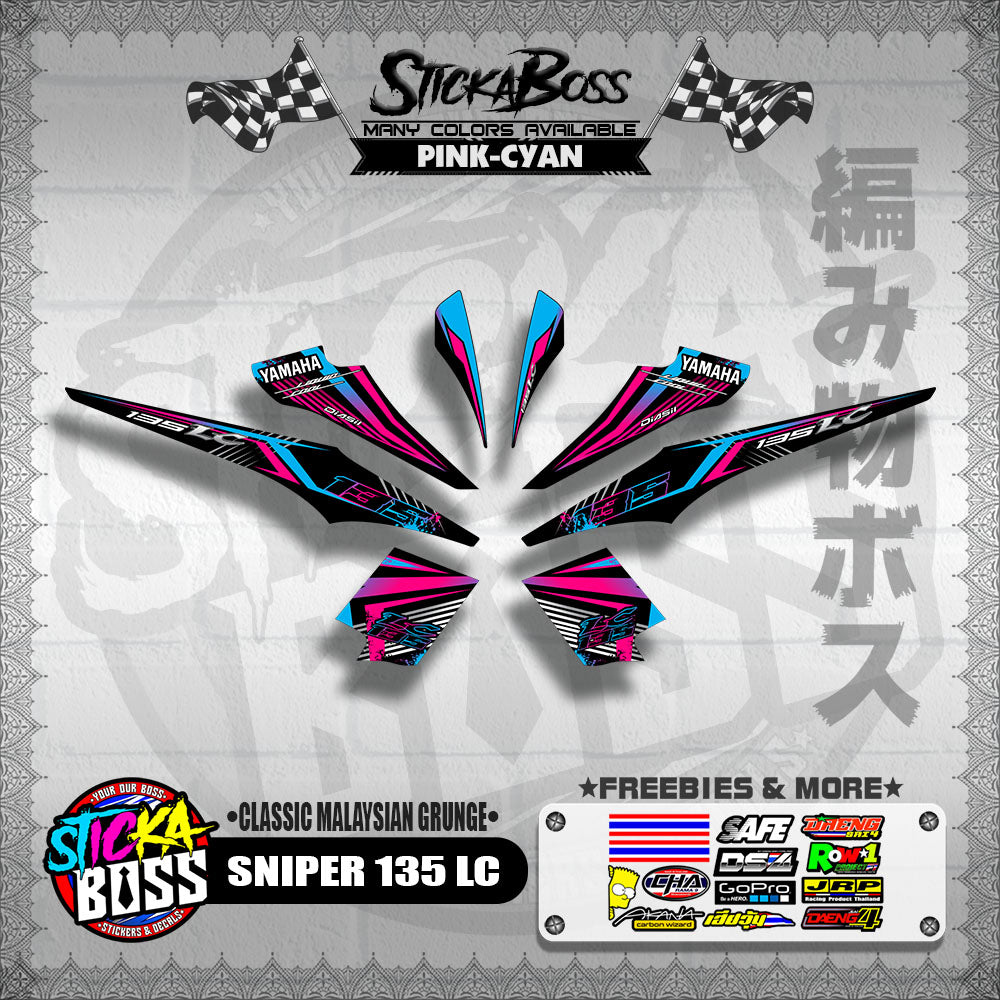 SNIPER 135 LC DECALS ( CLASSIC MALAYSIAN GRUNGE )【WITH FREEBIES】