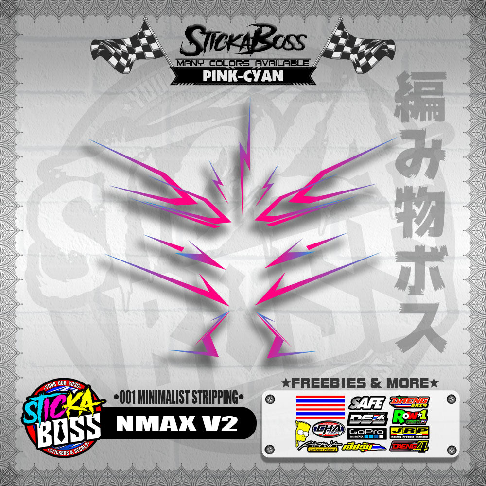 NMAX V2 DECALS ( 001 MINIMALIST STRIPPING )【WITH FREEBIES】