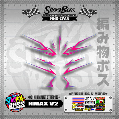 NMAX V2 DECALS ( 001 MINIMALIST STRIPPING )【WITH FREEBIES】