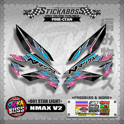 NMAX V2 STICKER DECALS ( 001 STAR LIGHT )【WITH FREEBIES】
