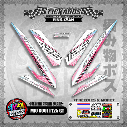 MIO SOUL I 125 GT STICKER DECALS ( FOR WHITE AVANTIZ SOLARIZ )【WITH FREEBIES】