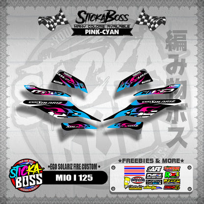 MIO I 125 DECALS ( EGO SOLARIZ FIRE CUSTOM )【WITH FREEBIES】