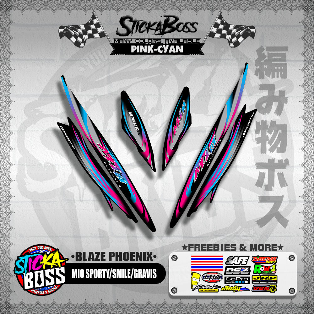 MIO SPORTY / SMILE / GRAVIS DECALS ( BLAZE PHOENIX )【WITH FREEBIES】