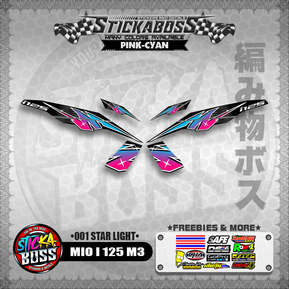 MIO I 125 M3 STICKER DECALS ( 001 STAR LIGHT )【WITH FREEBIES】