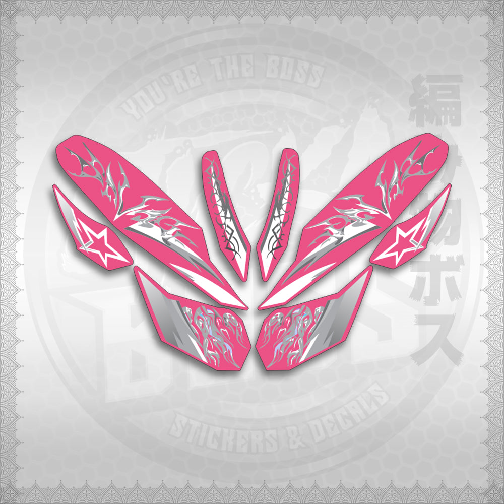 STICKER DECALS for CLICK 125 V3 (CV3VALEKYSH) By STICKABOSS (SOFIE LAMINATED WATERPROOF)