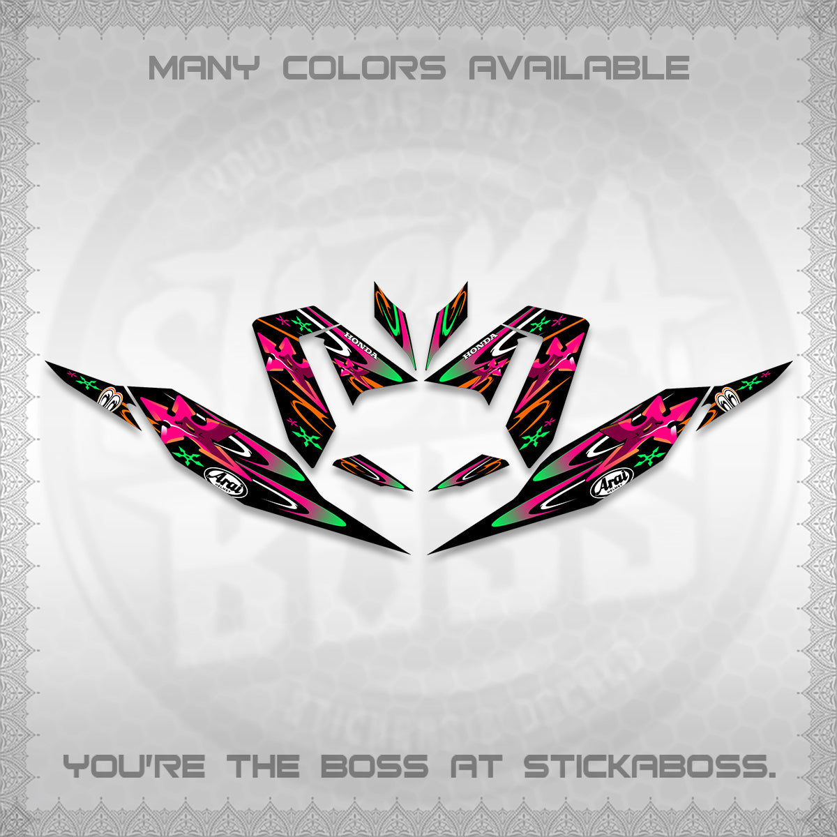 CLICK 125 V4 DECALS (2026 ARAI STAR RACING DESIGN) STICKER DECALS By STICKABOSS