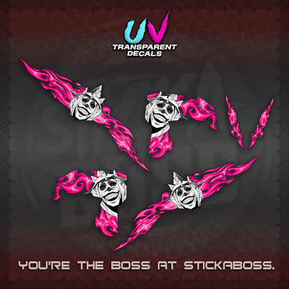 CLICK V3 UV TRANSPARENT DECALS (SOLO STATUE OF GOD DESIGN)STICKER DECALS By STICKABOSS