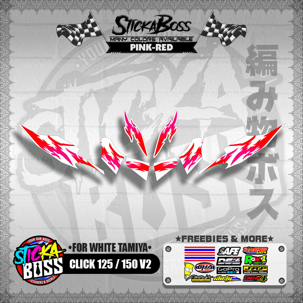 CLICK 125 / 150 V2 DECALS ( FOR WHITE TAMIYA )【WITH FREEBIES】