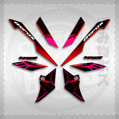 STICKER DECALS for AEROX V3 ALPHA TURBO INDO-MALAYSIAN (AV3MAMABO) By STICKABOSS (SOFIE LAMINATED WATERPROOF)