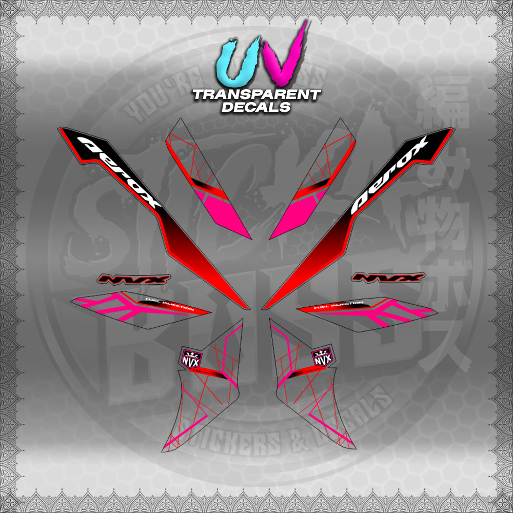 【PREMIUM UV PRINT】TRANSPARENT AEROX V3 ALPHA TURBO INDO-MALAYSIAN (AV3MAMABO)【WITH FREEBIES】