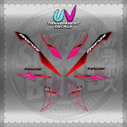 【PREMIUM UV PRINT】TRANSPARENT AEROX V3 ALPHA TURBO INDO-MALAYSIAN (AV3MAMABO)【WITH FREEBIES】