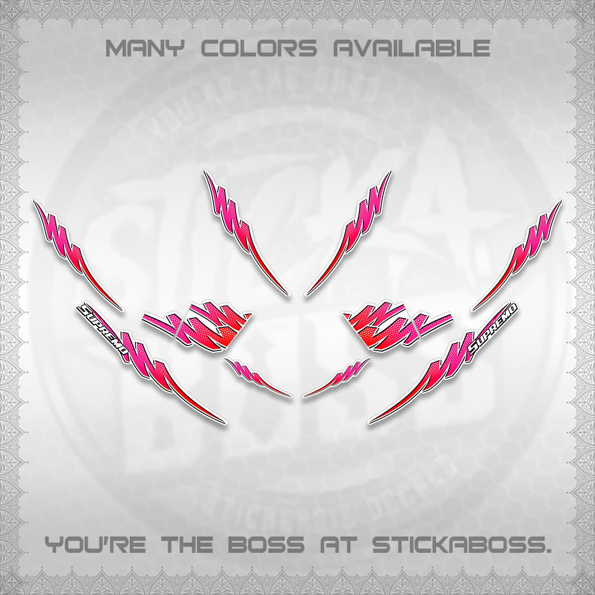 AEROX V2 FOR WHITE STRIPING DECALS (2 TONE PUTRA VIRDIAN)STICKER DECALS BY STICKABOSS