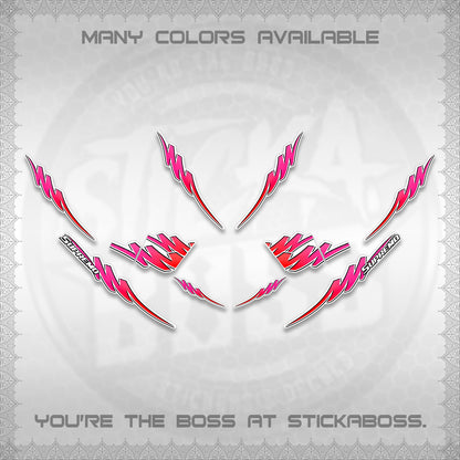 AEROX V2 FOR WHITE STRIPING DECALS (2 TONE PUTRA VIRDIAN)STICKER DECALS BY STICKABOSS