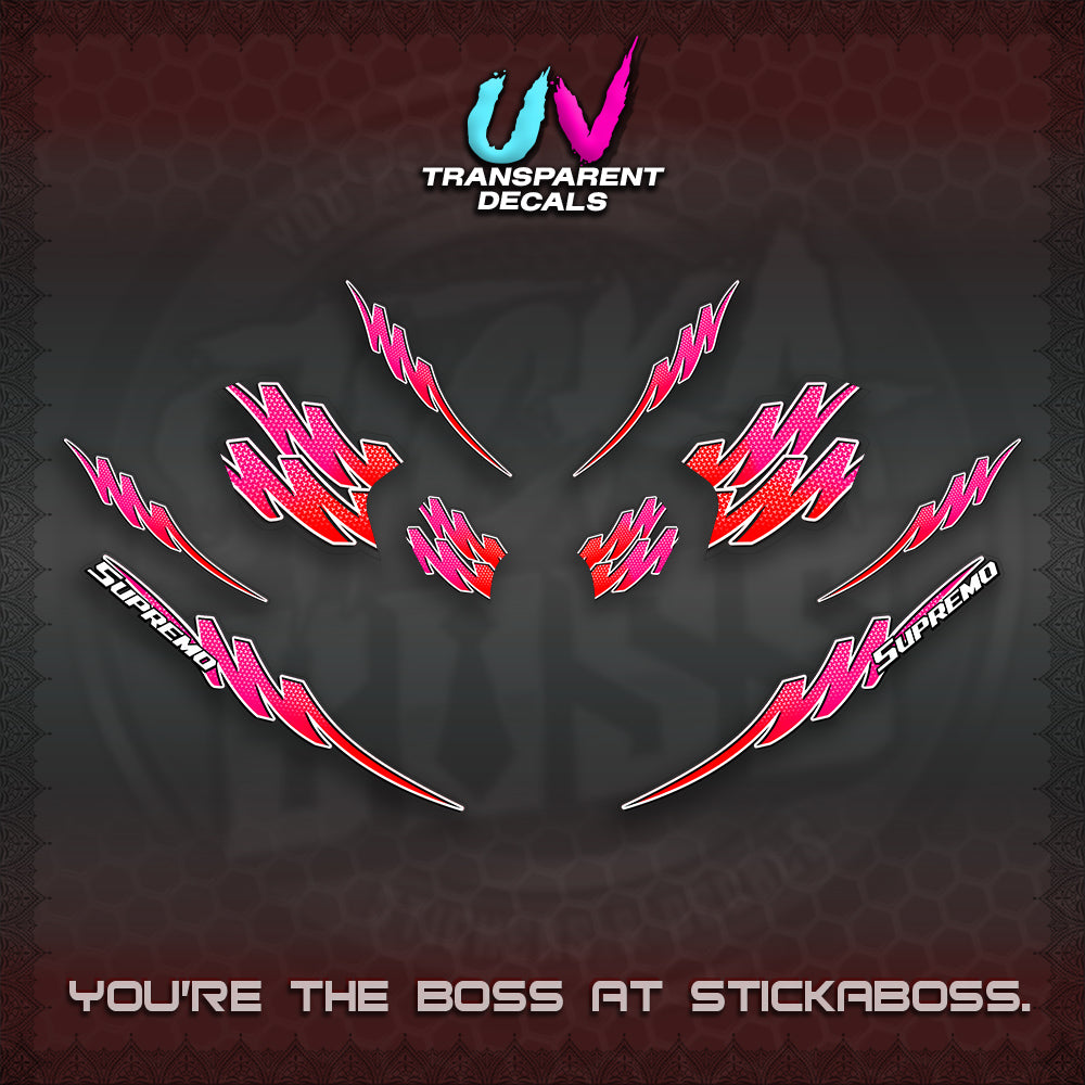 ADV 160 UV TRANSPARENT STRIPING(2 TONE PUTREA VIRDIAN) STICKER DECALS By STICKABOSS
