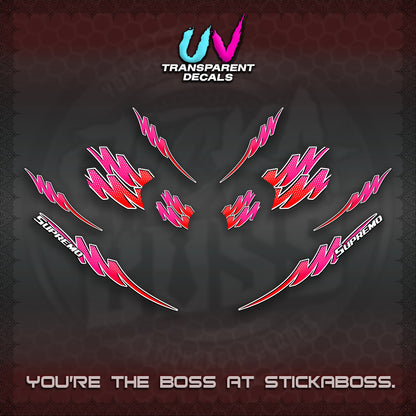 ADV 160 UV TRANSPARENT STRIPING(2 TONE PUTREA VIRDIAN) STICKER DECALS By STICKABOSS