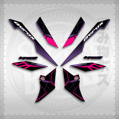 STICKER DECALS for AEROX V3 ALPHA TURBO INDO-MALAYSIAN (AV3MAMABO) By STICKABOSS (SOFIE LAMINATED WATERPROOF)