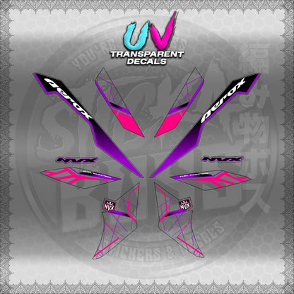 【PREMIUM UV PRINT】TRANSPARENT AEROX V3 ALPHA TURBO INDO-MALAYSIAN (AV3MAMABO)【WITH FREEBIES】