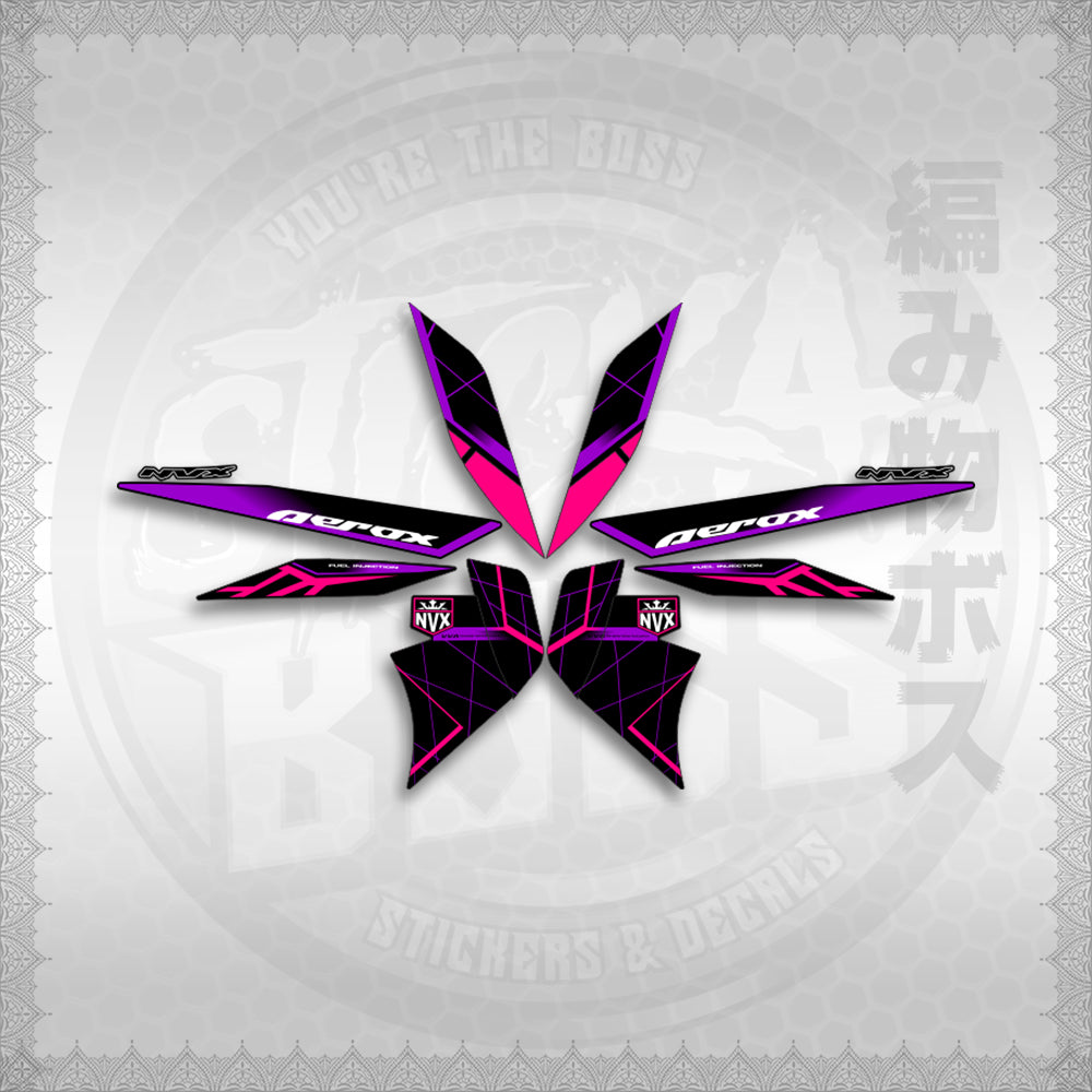 STICKER DECALS for AEROX V2 MALAYSIAN (AV2MAMABO) By STICKABOSS (SOFIE LAMINATED WATERPROOF)