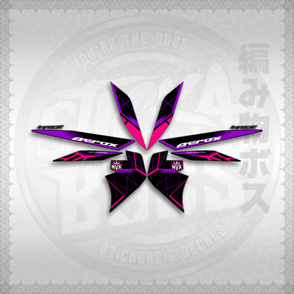 STICKER DECALS for AEROX V2 MALAYSIAN (AV2MAMABO) By STICKABOSS (SOFIE LAMINATED WATERPROOF)