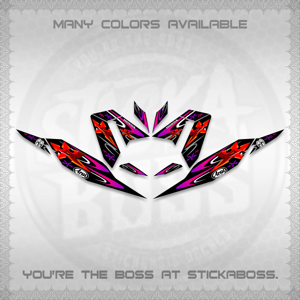 CLICK 125 V4 DECALS (2026 ARAI STAR RACING DESIGN) STICKER DECALS By STICKABOSS