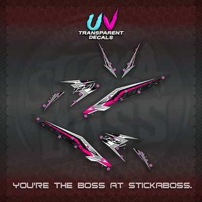 CLICK V2 UV TRANSPARENT VARIO DECALS (MOTIF POLET SAKURA DESIGN)STICKER DECALS By STICKABOSS