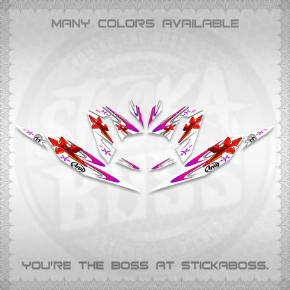 CLICK 125 V4 FOR WHITE DECALS (2026 ARAI STAR RACING DESIGN) STICKER DECALS By STICKABOSS