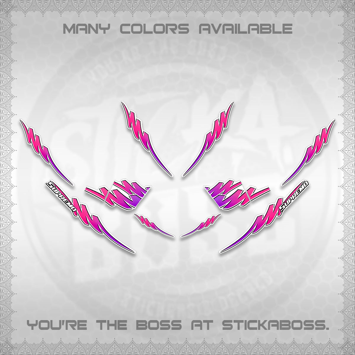 AEROX V2 FOR WHITE STRIPING DECALS (2 TONE PUTRA VIRDIAN)STICKER DECALS BY STICKABOSS