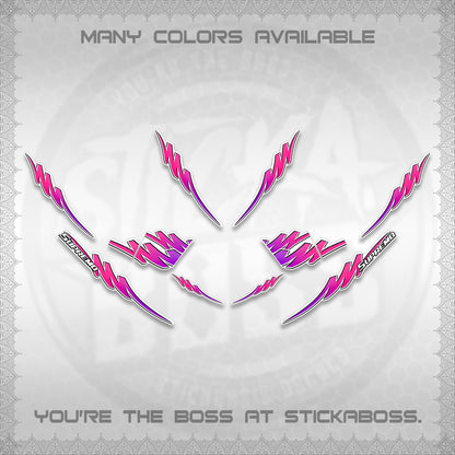 AEROX V2 FOR WHITE STRIPING DECALS (2 TONE PUTRA VIRDIAN)STICKER DECALS BY STICKABOSS