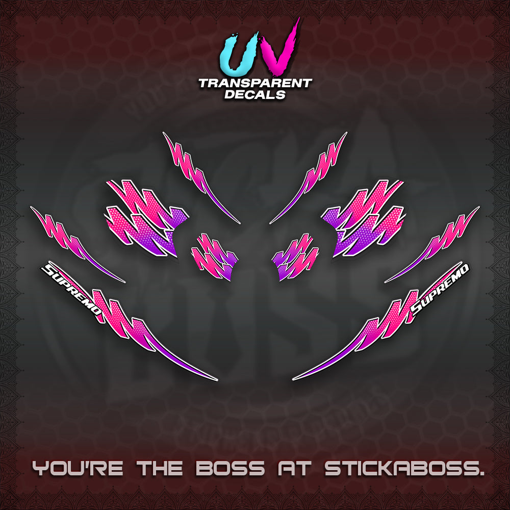 ADV 160 UV TRANSPARENT STRIPING(2 TONE PUTREA VIRDIAN) STICKER DECALS By STICKABOSS