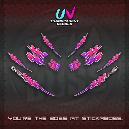 ADV 160 UV TRANSPARENT STRIPING(2 TONE PUTREA VIRDIAN) STICKER DECALS By STICKABOSS