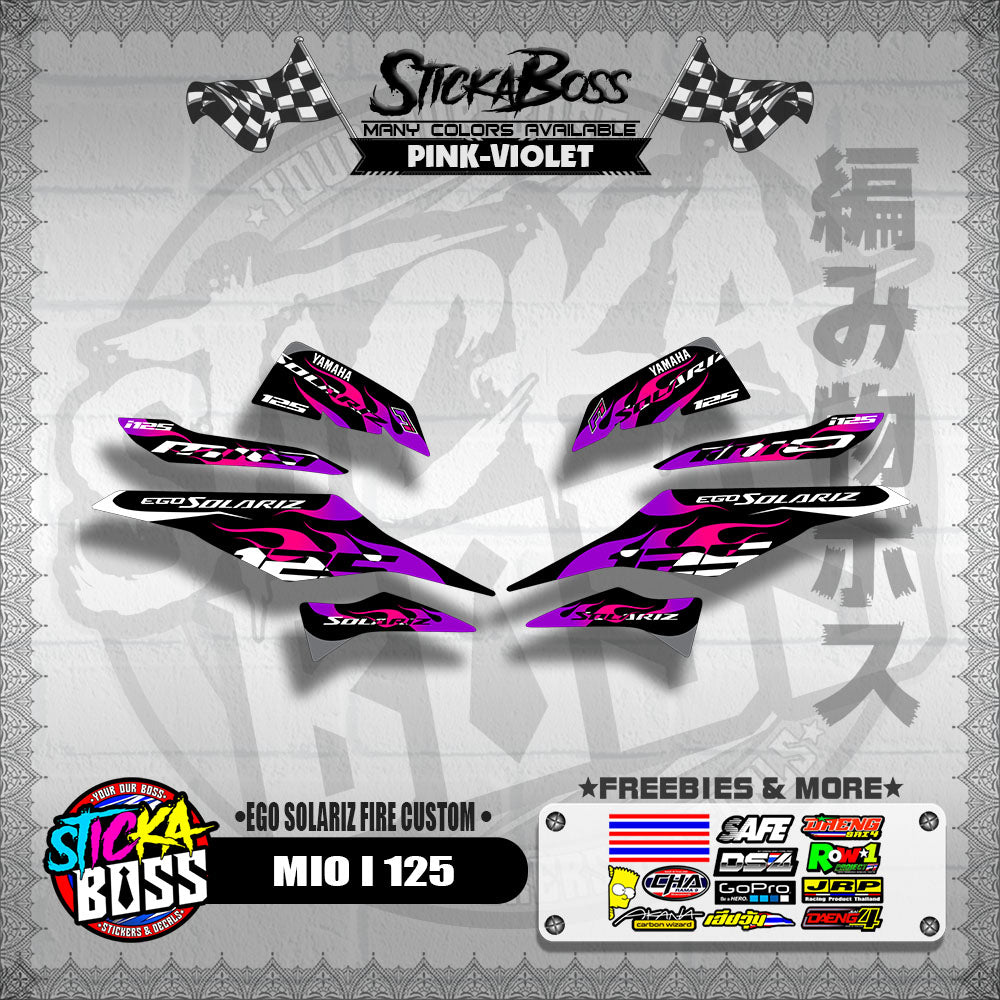 MIO I 125 DECALS ( EGO SOLARIZ FIRE CUSTOM )【WITH FREEBIES】