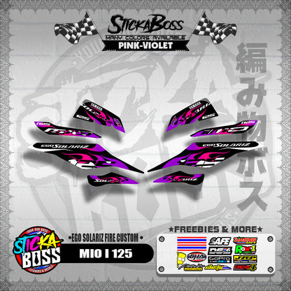 MIO I 125 DECALS ( EGO SOLARIZ FIRE CUSTOM )【WITH FREEBIES】