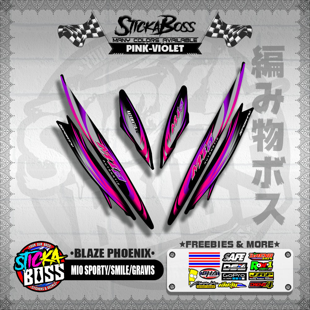 MIO SPORTY / SMILE / GRAVIS DECALS ( BLAZE PHOENIX )【WITH FREEBIES】