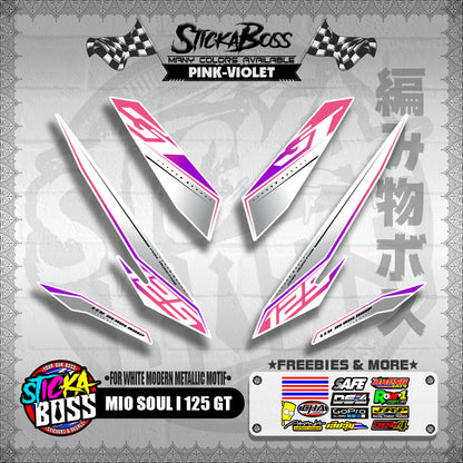 MIO SOUL I 125 GT DECALS ( FOR WHITE MODERN METALLIC MOTIF )【WITH FREEBIES】
