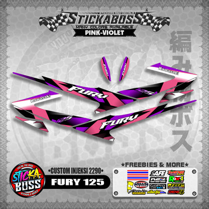 FURY 125 STICKER DECALS ( CUSTOM INJEKSI 2290 )【WITH FREEBIES】